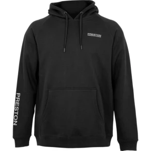 \Hanorac PRESTON Black French Terry Hoodie, Marimea M